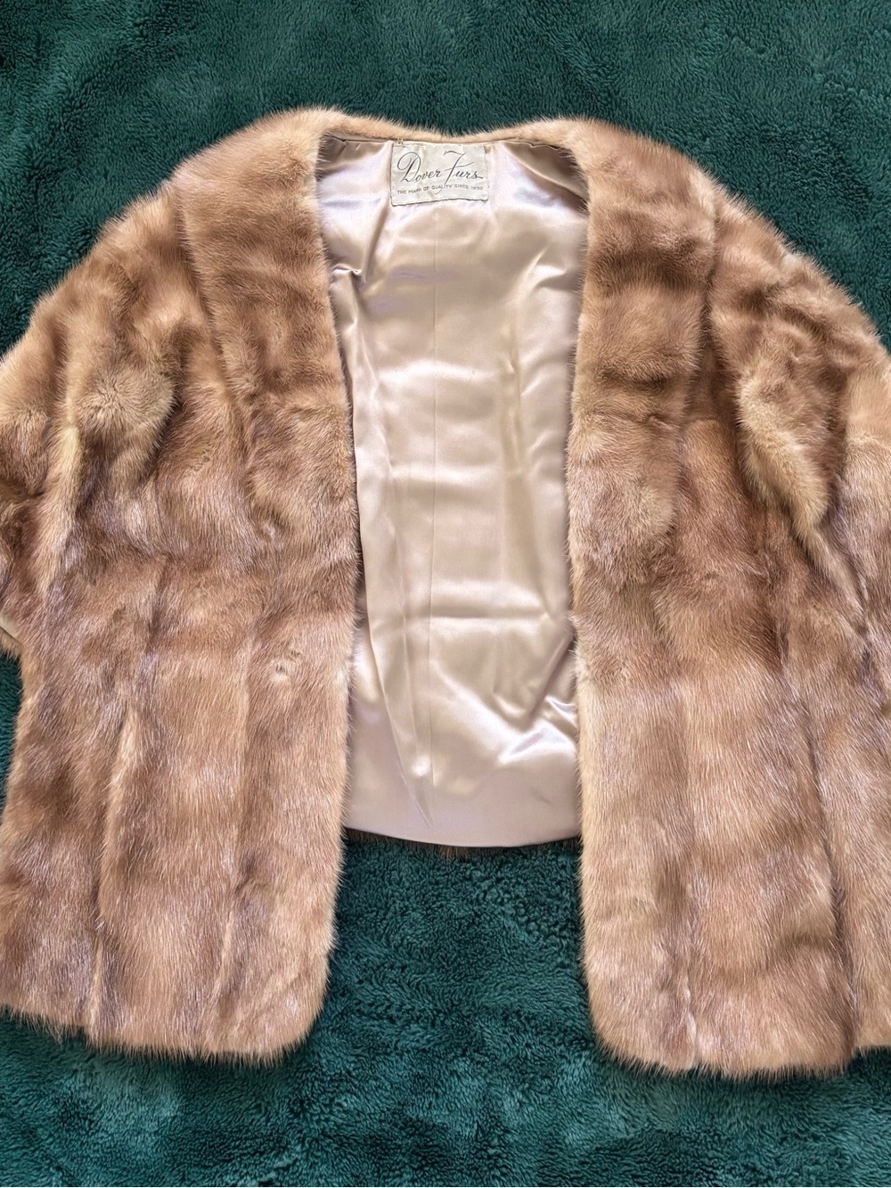 Light Brown Genuine Fur Short Jacket by